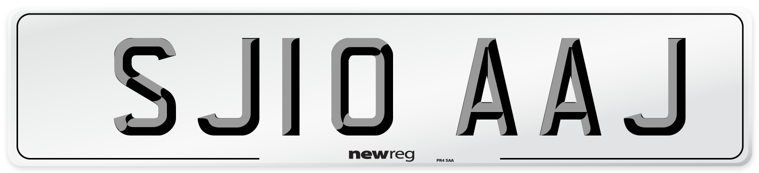 SJ10 AAJ Number Plate from New Reg